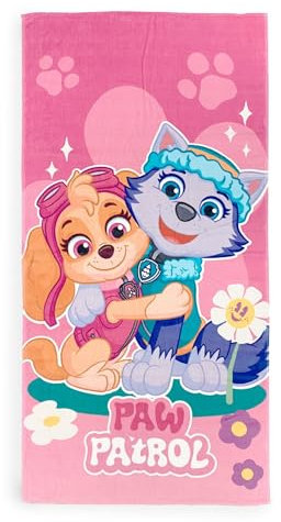 Paw Patrol Strandtuch Kinderhandtuch aus Baumwolle in Rosa, 70cm x 140cm
