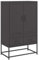 vidaXL Highboard, Hochschrank mit Stauraum, Kommode für Wohnzimmer Schlafzimmer, Sideboard Beistellschrank, Schwarz Kaltgewalzter Stahl