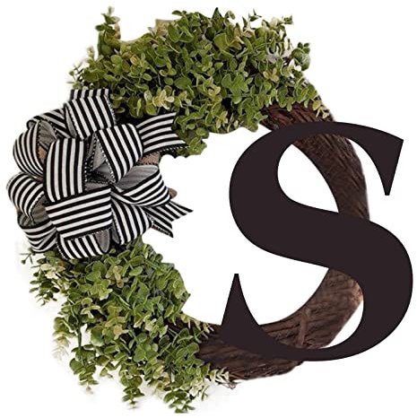 Ilex Kranz Sackleinen Kranz Bogen Kranz Weidenkranz 60 cm Durchmesser (S, One Size)
