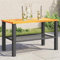 Iiaky Gartentisch Terrassentisch Wetterfest Lounge Tisch Outdoor BalkonhäNgetisch Schwarz 70x38x42 cm Poly Rattan Akazienholz