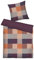 TOM TAILOR Flanell-Bettwäsche, 80x80 cm + 155x220 cm, 100% Baumwolle/Flanell, Mit Wendemotiv und farbigem Markenreißverschluss, Bold Mosaic Mehrfarbig (Plum & Warm Coral)