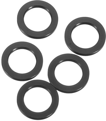 sourcing map 5 Stück M8 Titan flache Unterlegscheibe metrische flache Unterlegscheibe für Schraube Bolzen Mutter Motor Wartung Schwarz