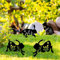 Shyllin Osterhasen Gartenstecker 2er, Osterdeko Garten Blumenstecker Frühling Bauernhof, Osterhase Deko für draußen und drinnen, Osterdeko Modern Hase Rost Outdoor Deko Figuren, Osterdekoration