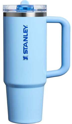 Stanley Quencher H2.0 Tumbler with Handle and Straw 30 oz | Flowstate 3-Position Lid | Cup Holder Compatible for Travel | Insulated Stainless Steel Cup | BPA-Free | Cornflower Gloss