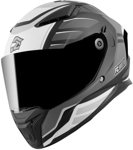 FC-Moto FF130SV Cavion Helm, schwarz matt/grau/weiß, L | Beschlaghemmend
