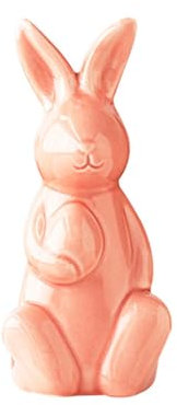 realideas Frühlings-Osterhasen-Figur, Dekoration, rosa Porzellan, Hasenstatue, Frühlingshasen-Figuren mit Eiern, Osterhasen-Statuen, Tischdekoration, Kaminsims, Heimdekoration