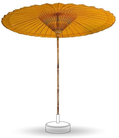 150/200/300cm Chinesischer Stil Terrassenschirm, Bambus Shanghai Sonnenschirm für Garten/Balkon/Markt/Pool, UV-Beständig, Wasserdicht(5ft/150cm)