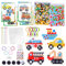 wlertcop10mm Bügelperlen Set,10 Farben 1000 Stück XL Bügelperlen mit Steckplatte,15 Schlüsselbänder,10 Fahrzeuge Muster, und Bügelpapier, Kreatives Perlenset für Kinder ab 3 Jahren
