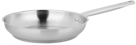 Sitram 717093 Poêle Endurance Ø24cm 100% Acier Inoxydable - fond triple épaisseur - Intérieur sans revêtement nocif - Tous feux dont induction