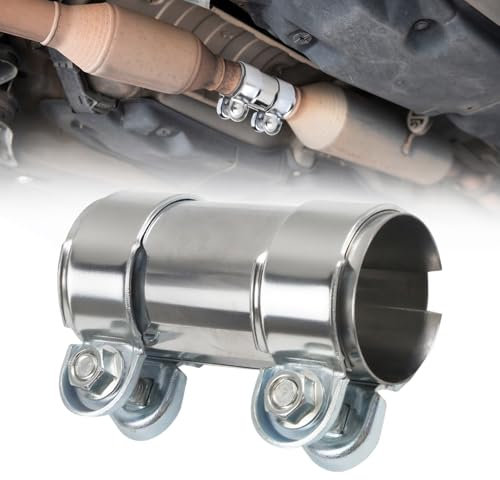 IWTBNOA Collier de serrage double pour tuyau d'échappement, Ø 55mm / L: 125mm Manchon Echappement, Collier Echappement Double Universel pour tuyau d'échappement Voiture Moto Camions