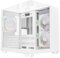 CiT Eclipse Mini mATX Gaming PC Case – Dual Chamber Design - Panoramic Tempered Glass - including 3 x 120mm ARGB Fans, 6-Port PWM Hub, AIO Support, USB 3.0, USB 2.0, HD Audio | White