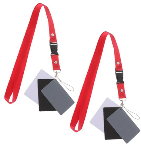 ZOWEXIQ 2 Portionen 3in1 Graukarte Weißabgleichskarte, PVC, 18% Belichtung, Fotografie für DSLR und Film, für Video-, DSLR- und Film Premiumbelichtungs Fotokartenset, Schwarzweiß und 18% Grau