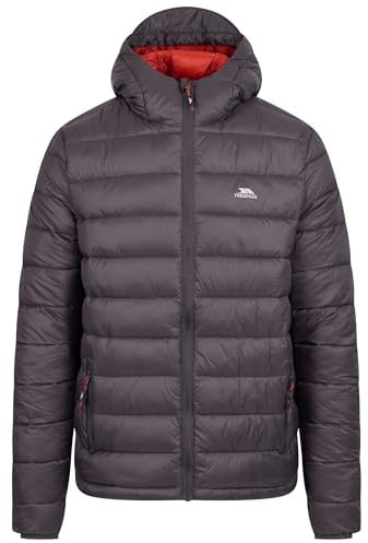 Trespass Mens Casual Quilted Jacket Mikey - Inner Drawcords, 2 Zipped Pockets, Contrast Zip Puller, Flexible Hood Peak, 100% Polyamide Shell & Lining, Polyester Filling