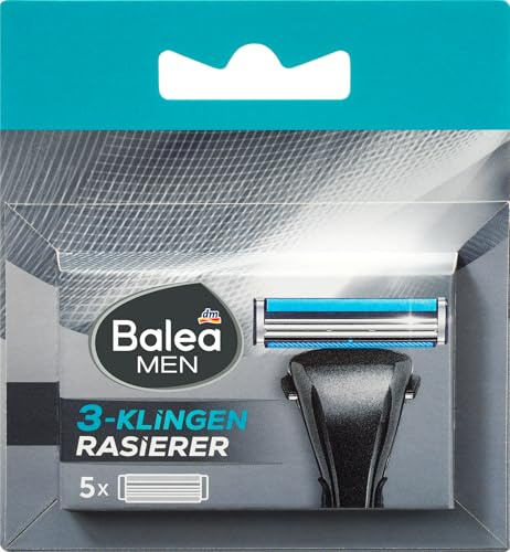 Balea MEN 3-Klingen Rasierer Rasierklingen, 5 Ersatzklingen für Herren Rasierer