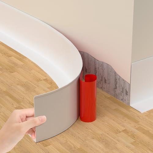 Weichsockelleiste Selbstklebend Weiß 18m Pvc 50x20mm | Flexible Knickleiste Für Küche, Bad Und Altbau. Selbstklebender Wandabschluss Ohne Bohren, Einfache Montage