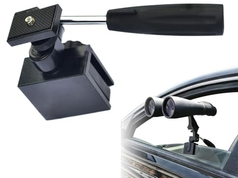 Fernglas - 1/4 Zoll | Autofensterstativ 'Auto - Verstellbare Halterung für Spektive, Kameras, Ferngläser, Fensterklemme aus Metall für Vogelbeobachtung, Stabilisator für