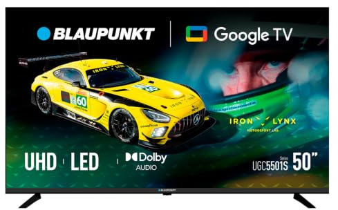 BLAUPUNKT Smart TV 50 4K UHD LED, Google TV, Wi-Fi 50UGC5501S | Bluetooth 5.1, Chromecast Integrado, HDMI/USB, DVB-C/T/T2/S2