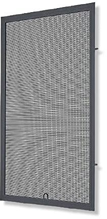 Fliegengitter- Fenster- Mücken- Insektenschutz- Alu- Anthrazitgrau RAL7016 optimal für Rolläden (130cm x 150cm, + 13mm Einhängewinkel)