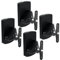 deleyCON 4X Universal Lautsprecher Wandhalterung Set Halterung Boxen Halter Schwenkbar + Neigbar bis 10Kg Deckenmontage + Wandmontage - Schwarz