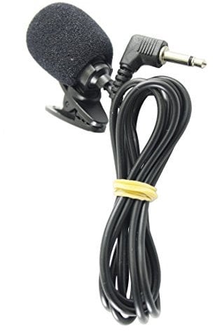 EXMAX® Mini Lapel Mic Tie Clip-on 1/8” 3.5mm Jack Condenser Collar Microphone for Belt Pack Mic System,Voice Amplifier,Wireless Tour Guide(3.5mm Lapel Microphone)