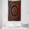 ABAKUHAUS Mandala Wandteppich und Tagesdecke, Universum aus Weiches Mikrofaser Stoff Waschbar ohne Verblassen Digitaldruck, 140 x 230 cm, Kastanienbraun