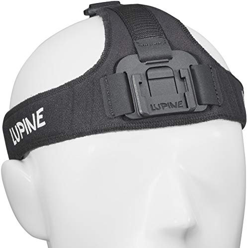 Lupine HeavyDuty FrontClick Stirnband 2022 für Piko, Blika und Wilma ab 2015 - Schwarz, Unisex-Kinder, Outdoor-Enthusiasten, Radfahrer, Wanderer