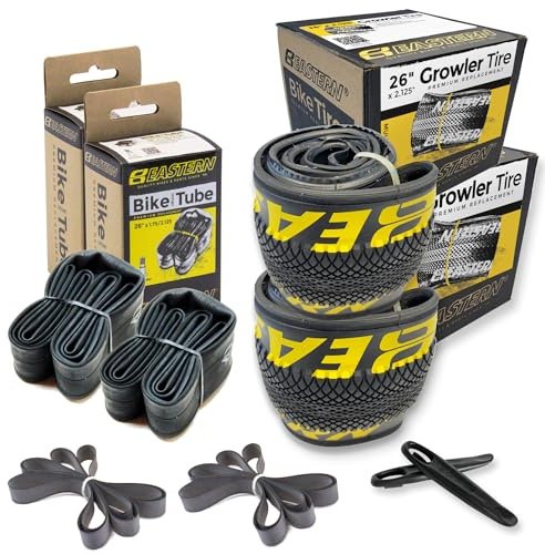 Growler Reifenersatz-Set mit oder ohne Innenschläuche, 66 x 5,4 cm, inkl. Werkzeug, passend für Fahrräder mit 66 x 4,4 cm oder 66 x 5,4 cm Felge oder Räder.