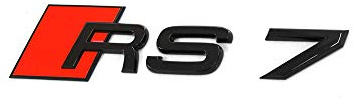 Audi 4K8853740T94 Schriftzug RS7 Emblem Exclusive Black Edition Logo Aufkleber Sticker, schwarz