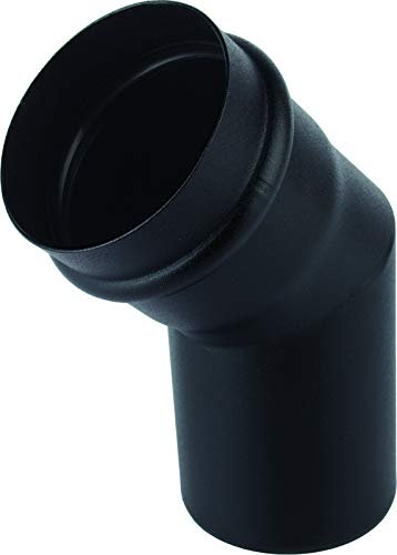 Kolor-Knajp Pelletrohr DN 80 mm Rauchrohr Pellet Ofenrohr T-Stück Bogen Rosette Wandfutter Kamine Zubehör Rohr Bogen T-Stück Kaminhaube Rosette (Bogen 45°)