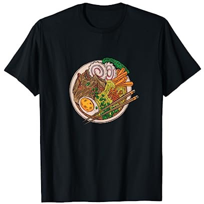 Ramen Bowl Chopstick Egg Lover Noodle Funny Gift T-Shirt