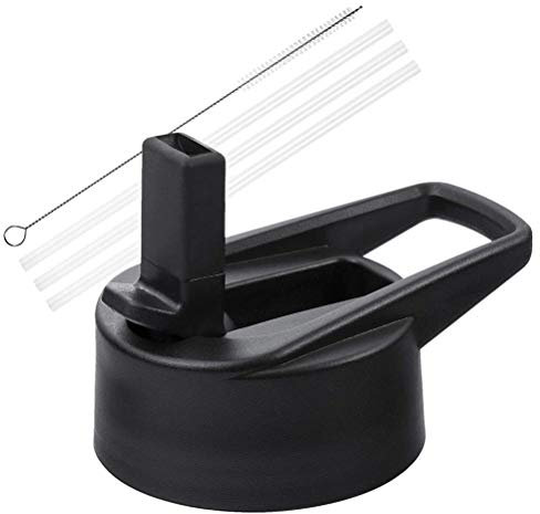 Dan&Dre Set di coperchi per tazze, coperchio con cannuccia, compatibile con Hydro Flask, collo largo, con aletta, cannucce, ricambio