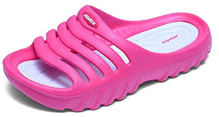 JOMIX Ciabatte Bambina Estive in Gomma Pantofole Ragazza Piscina Mare Casa SB2020 (02 Fuxia Bianco, 34)