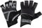 Stagecaptain RGL-0F Rigger Handschuhe - Arbeitshandschuhe für Herren - Größe L - kurze Finger und Innenfläche aus Kunstleder - Aufgesetzte Verstärkungen - Schwarz/Grau