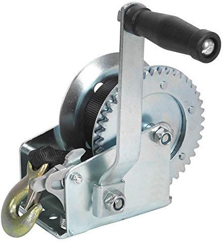 Noryb 1200lbs Manual Hand Winch Boat Car Trailer Caravan 8m Strap Marine Puller