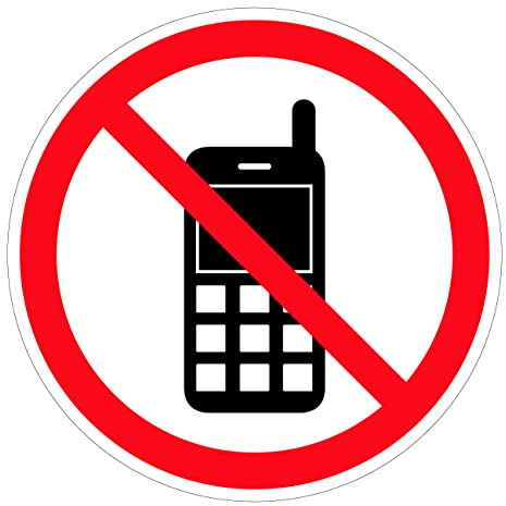 Aufkleber Verbotszeichen Handy/Smartphone verboten Schild Folie selbstklebend | Ø5-30cm Made in Germany, Größe: Ø20 cm
