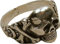 MK-Art Militaria Ring Husaren, Husarenring, Totenkopfring mit gekreuzten Knochen Piratenring