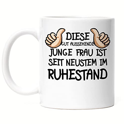 Hey!Print Rentnerin Tasse Rente Lustig Spruch Ruhestand Rentner Pension