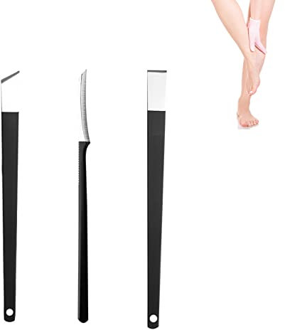 Pédicure Râpe à pied,Coupe Râpe À Pied Pédicure,Nettoyeur De Pieds En Acier Inoxydable,Lime pour pieds outil de soin Rasoir Lame Râpe Pied,Professionnel Couteau de Pédicure Kit,Râpe Peau Morte,3PCS