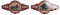 DKD Home Decor wandgarderobe, Metall, schwarz/rot, Estándar