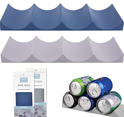 HUANGY 2 Pièces Casier à vin de Style Européen en Plastique, Porte Bouteille Empilable frigo, Porte-Bouteille en Plastique Antidérapant, pour Casier Casier à Bière Casier à Bouteilles