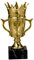 eberin · Es lebe der Dart König · Dart Trophäe · Wanderpokal für Dartspieler · Pokal Krone Gold · H:215mm · Schwerer Marmorsockel · Wunschgravur gratis