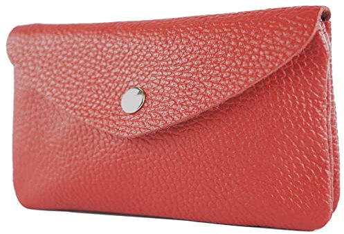 modamoda de P11 Portefeuille en cuir pour femme, taille M, fabriqué à la main en Italie, cerise, m, Petit porte-monnaie léger