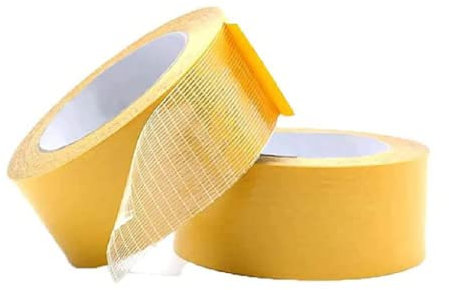 Strong Adhesive Double-sided Gauze fiber Mesh Tape,Fiberglass Waterproof Tape,Fiberglass Mesh Cloth Super Sticky Mounting Transparent Tape,Easily Removable with No Residue (5cm*5m)