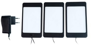 Lindby 3er Set LED Unterschrankleuchten (Unterbauleuchte) Svela dimmbar (Modern) in Schwarz (3 flammig,) - Unterbauleuchten Küchenleuchte
