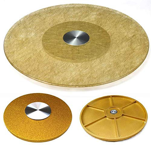 Piatto Girevole in Vetro Lazy Susan, Lazy Susan per Tavolo da Pranzo, Piatto temperato per Formaggio, Piatto in Vetro temperato Rotante a 360 Gradi, Piatto per Decorare Torte
