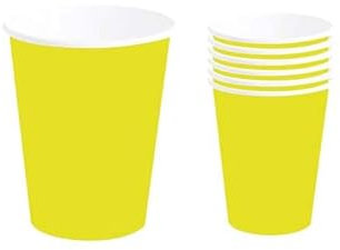 Struts Neon Yellow Paper Cups Pack 6