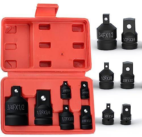 6pcs Adattatore Chiave a Cricchetto, 6PCS Set di adattatori per bussole a impatto Set Di Adattatori Chiave a Cricchetto, 6 Pezzi Set Da 1/4' 3/8' 1/2' 3/4'