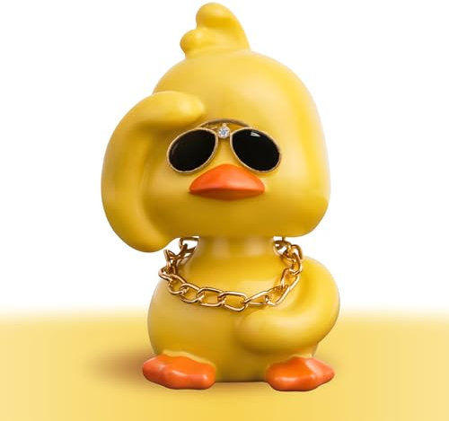 KIAYOO Car Bobblehead Duck, Funny Dashboard Accessories Interior Shaking Heads Nodding Doll, Home Office Ornaments Decor, Fun Gifts for Him Her Men Women Friends Boyfriend Birthday New Year Christmas