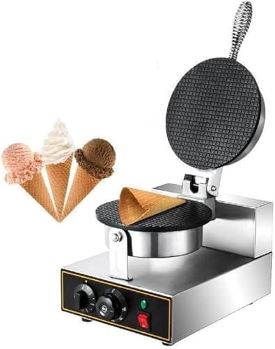 MAXCBD Commercial Electric Ice Cream Waffle Cone Maker Nonstick Egg Roll Waffle Cones Bowls Maker waffle iron cone machine