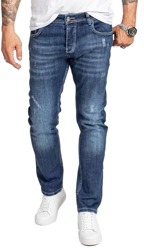Rock Creek Jeans Herren Hose Regular Fit Gerades Bein Denim M31 | Klassische Herrenjeans mit geradem Schnitt, lange Jeanshose und Herrenhose für Alltag, Freizeit, Büro und Casual-Looks
